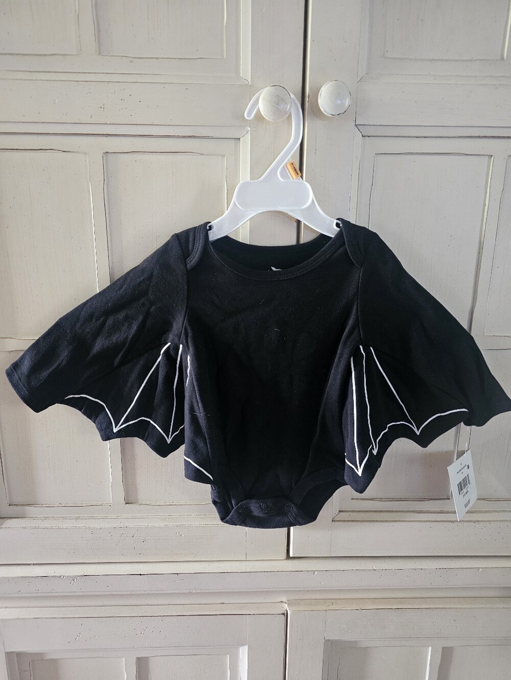 Baby Black Bat Wing Costume Bodysuit Sz 3-6 Months